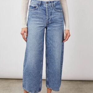 Rails The Getty Crop | High Rise‎ Cropped Wide Leg Mid-Wash Jean | Size 30
